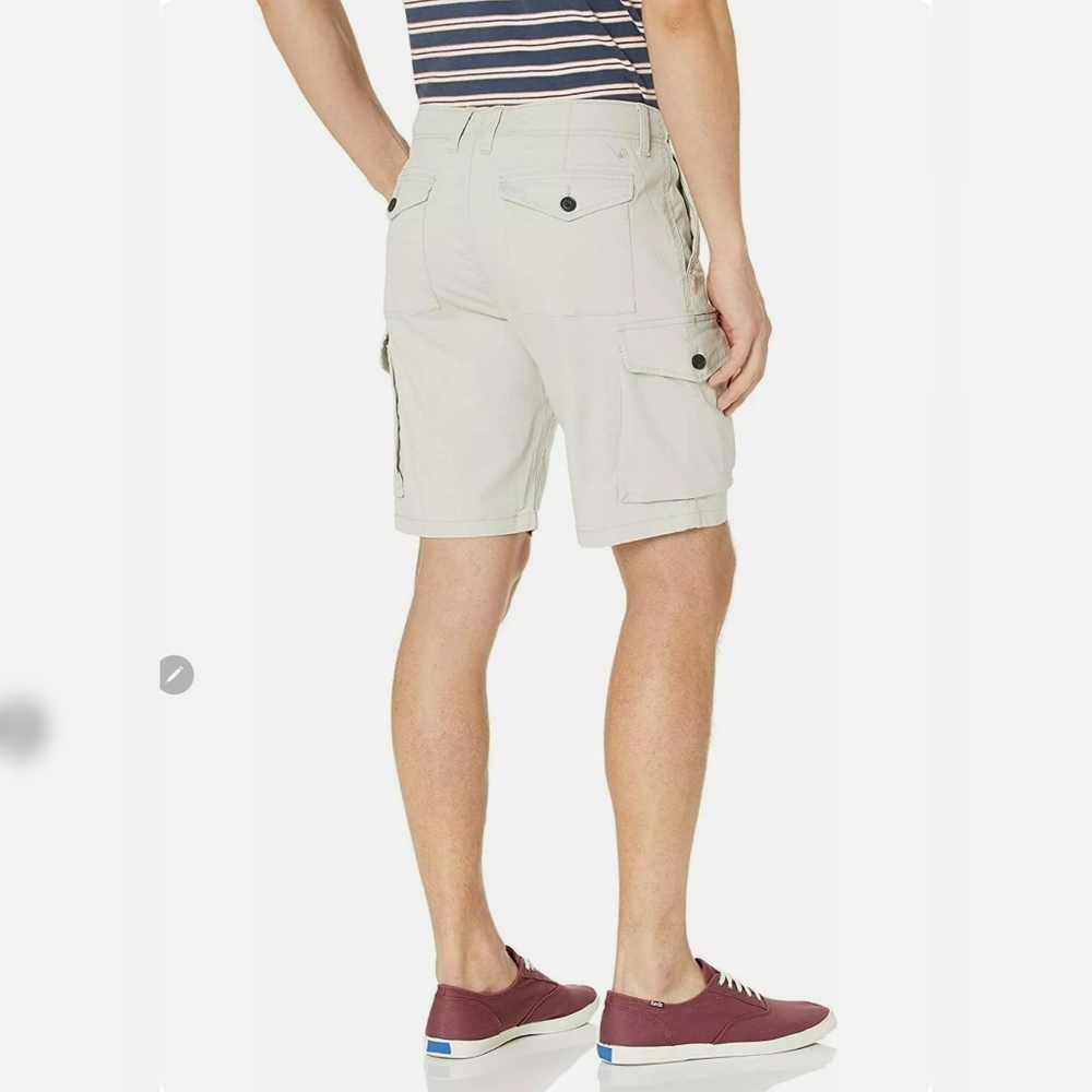 NWT Lucky Brand Mens 33 Stone Beige Stretch  Cotton Cargo Shorts, - Picture 4 of 4